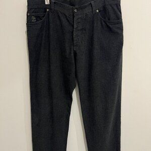 Brunello Cucinelli Dark Gray Brushed Cotton Pants size 36